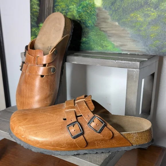 Birkenstocks Beige Leather Comfort Footpad - Picture 5 of 11